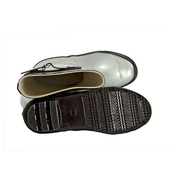 Women's Rain Boots, Rubber Tall Rainboots, #1410, Gunmetal - Picture 4 of 4